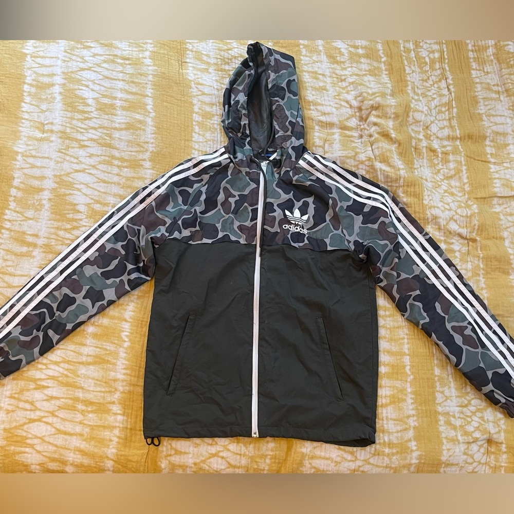 Adidas camouflage windbreaker